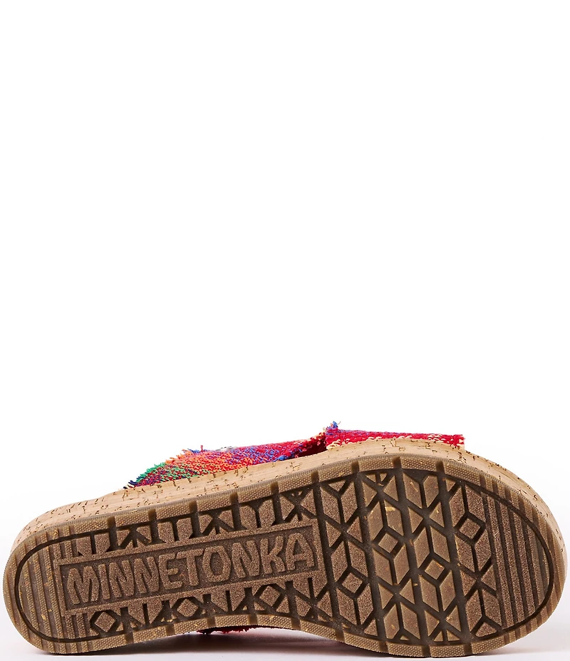 Minnetonka Posey Horizon Platform Slide Sandals