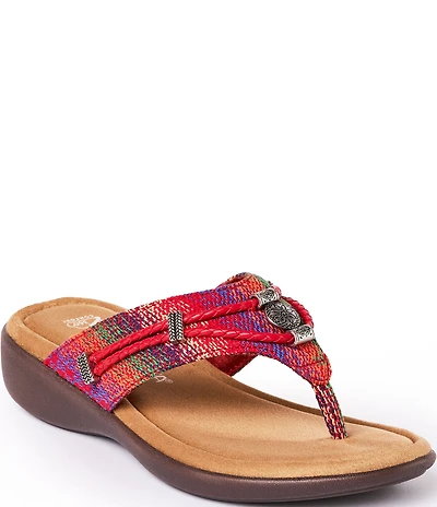 Minnetonka Silverthorne 360 Horizon Fabric Thong Sandals