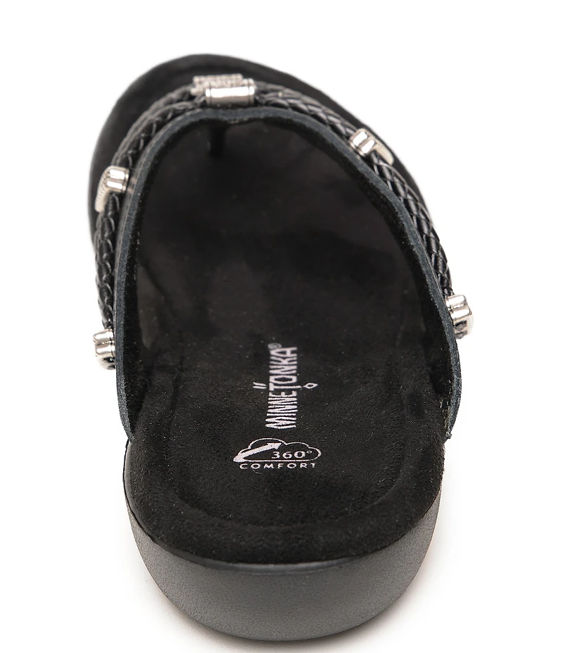 Minnetonka Silverthorne 360 Leather Thong Sandals