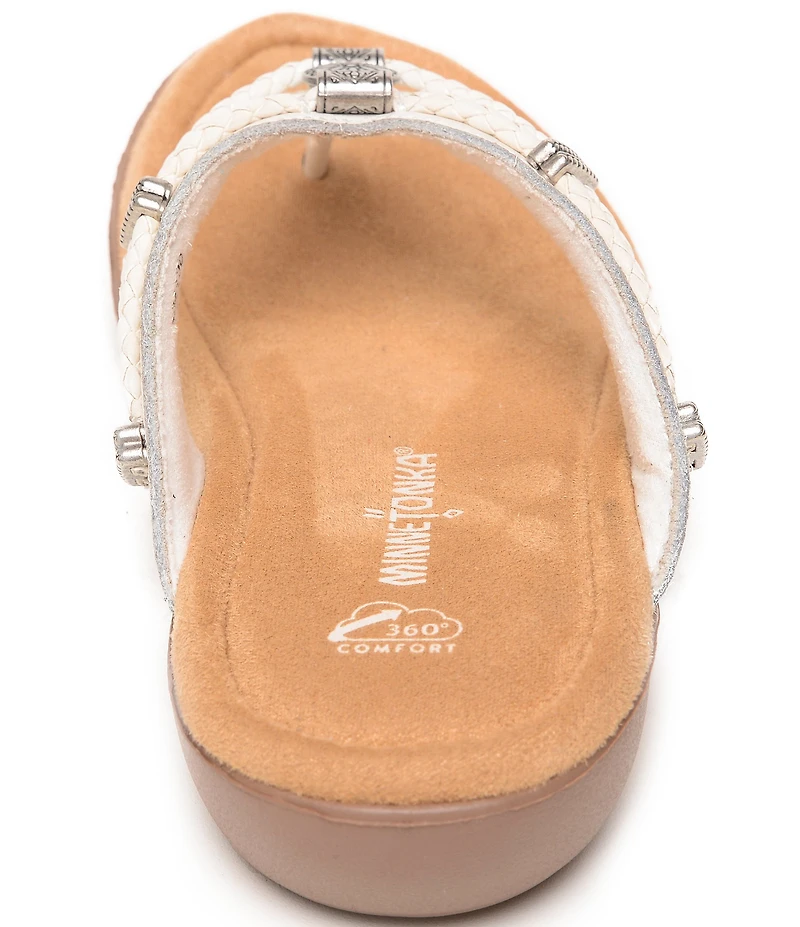 Minnetonka Silverthorne 360 Leather Thong Sandals