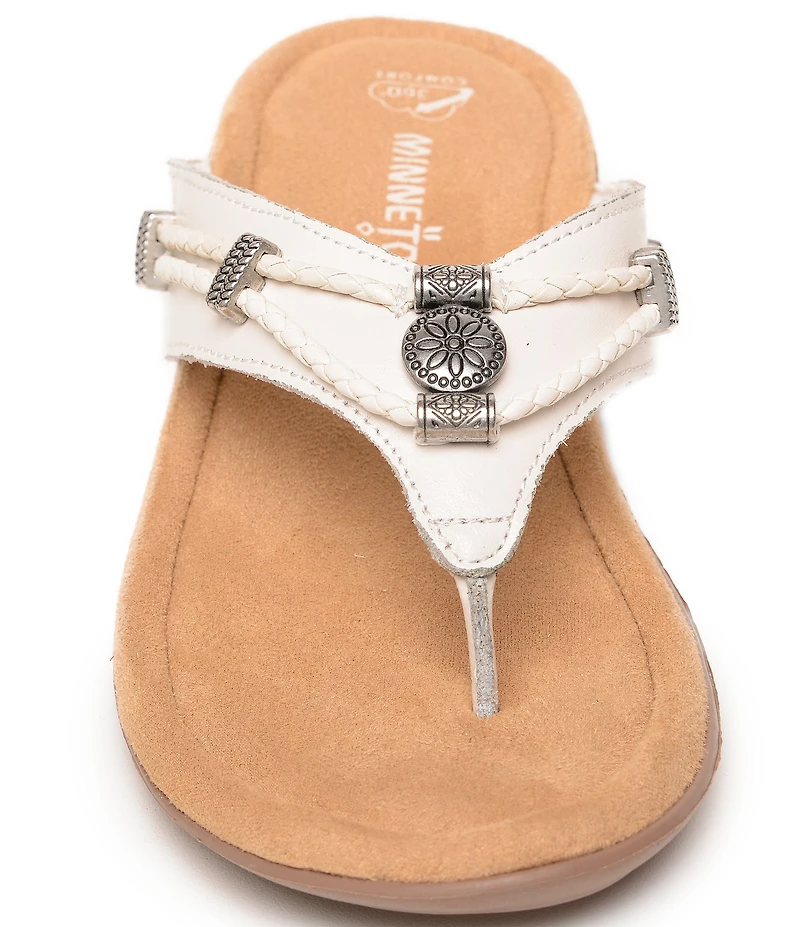 Minnetonka Silverthorne 360 Leather Thong Sandals