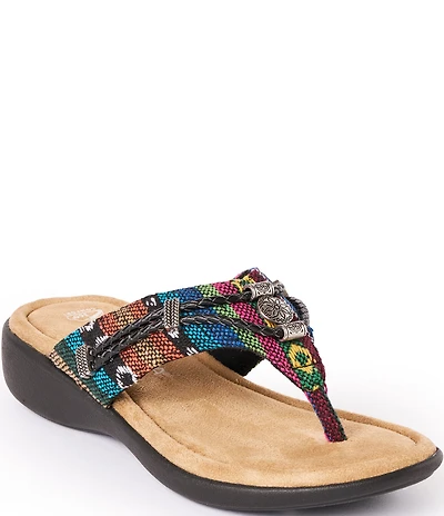 Minnetonka Silverthorne 360 Shadow Geo Thong Sandals