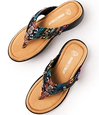 Minnetonka Silverthorne 360 Shadow Geo Thong Sandals