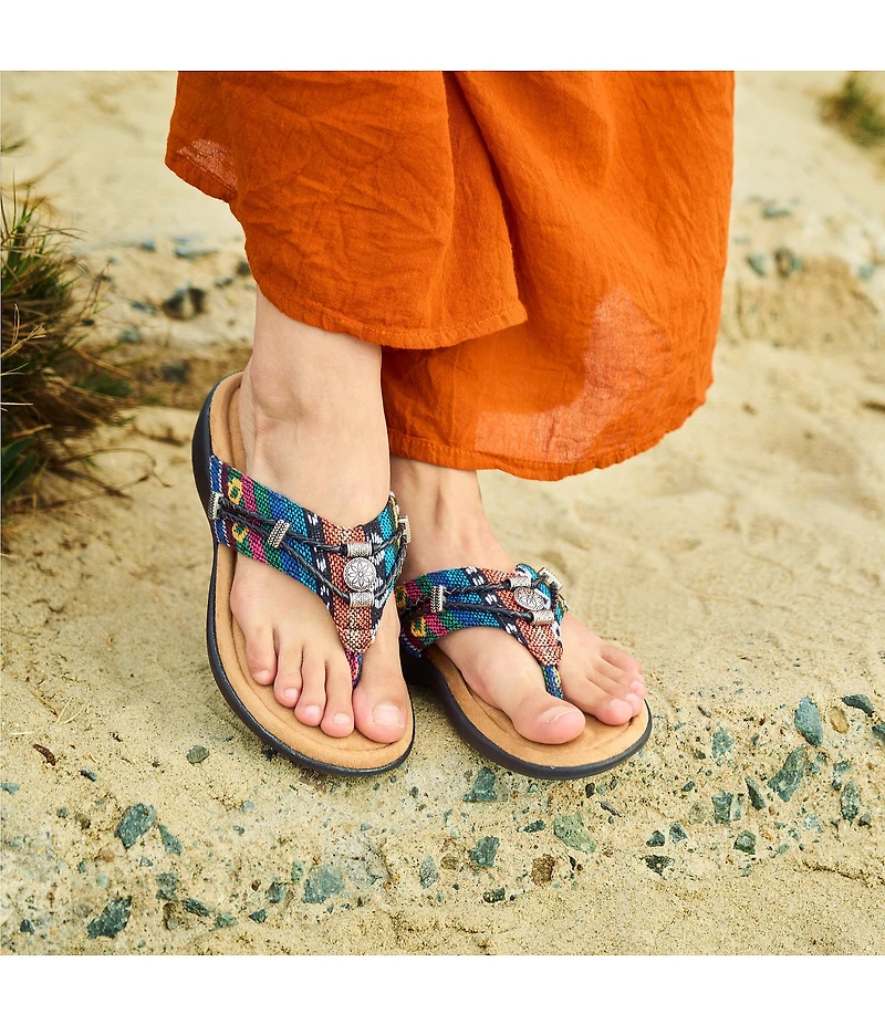 Minnetonka Silverthorne 360 Shadow Geo Thong Sandals