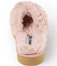 Minnetonka Teddy Crossband Faux Fur Slippers