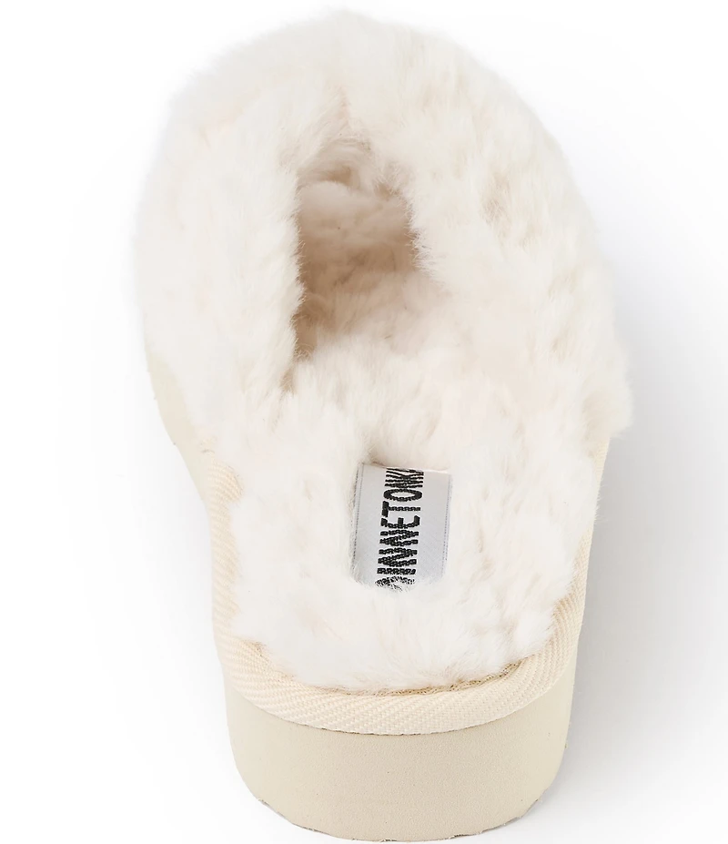 Minnetonka Teddy Crossband Faux Fur Slippers
