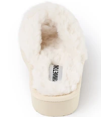 Minnetonka Teddy Crossband Faux Fur Slippers