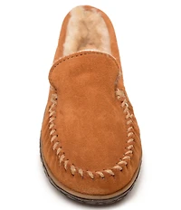 Minnetonka Women's Terese Suede Sheepskin Fur Lined Moccasin Slippers