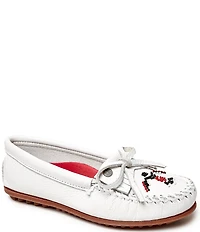 Minnetonka Thunderbird Animikii Bow Detail Leather Moccasins