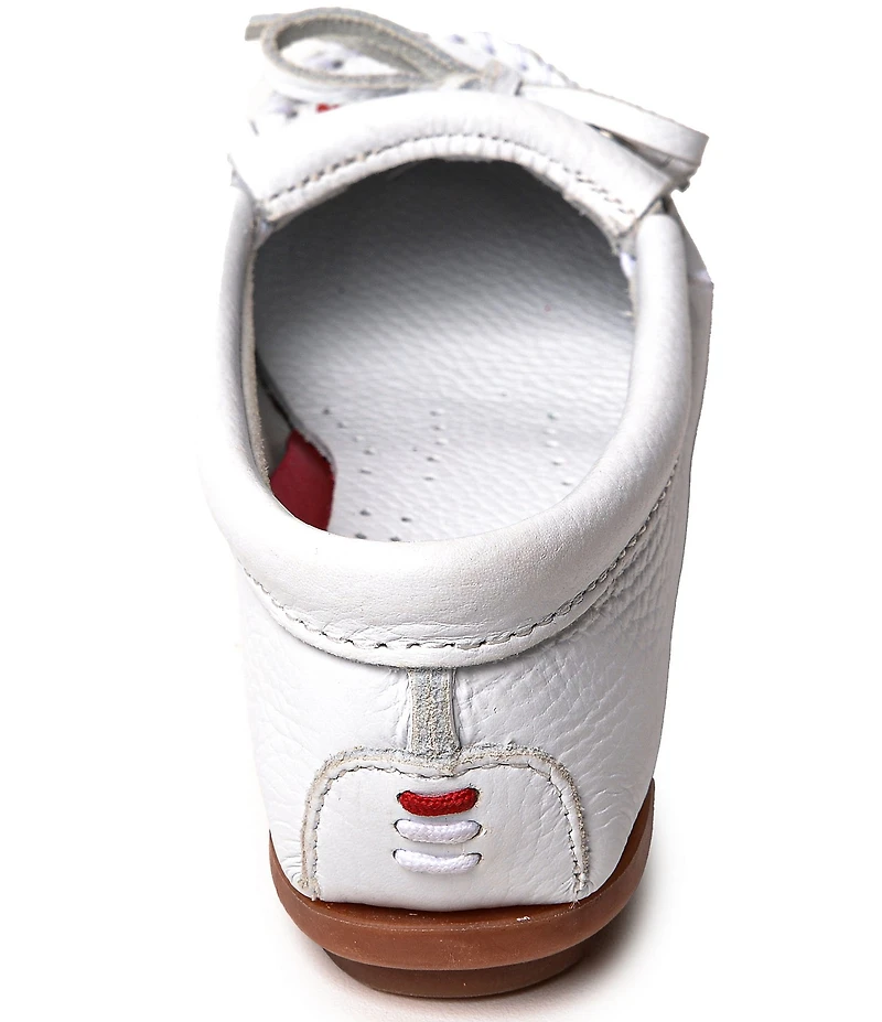 Minnetonka Thunderbird Animikii Bow Detail Leather Moccasins