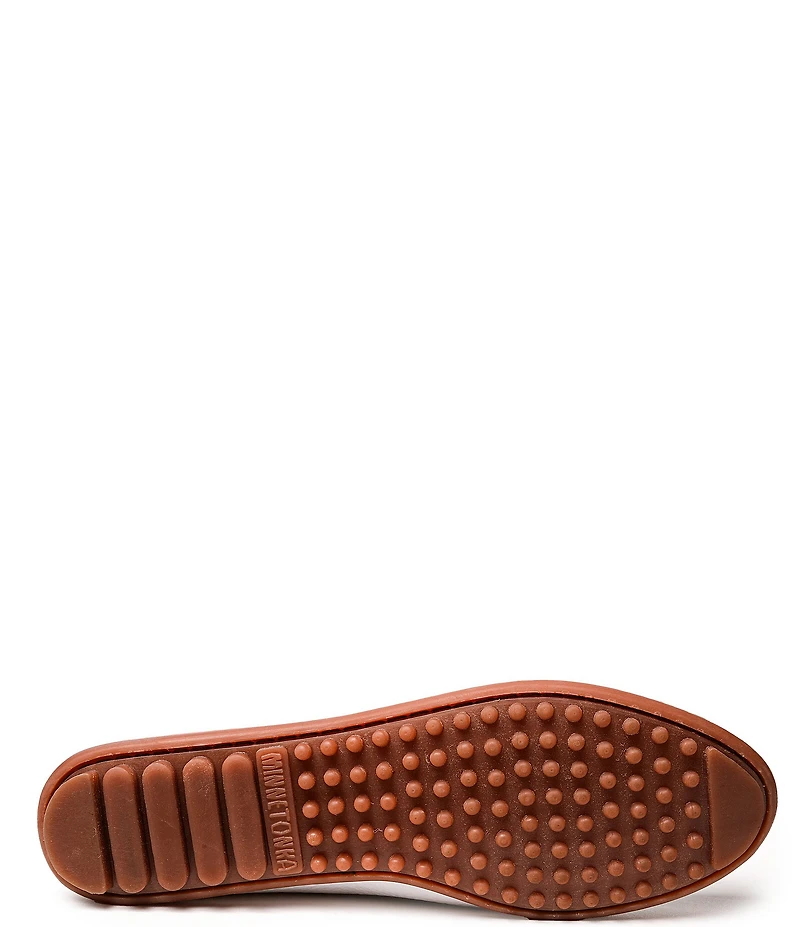 Minnetonka Thunderbird Animikii Bow Detail Leather Moccasins