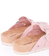 Minnetonka Women's 80th Anniversary Special Edition Suede Rhinestone Embellished Clogs