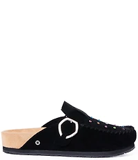 Minnetonka Women's 80th Anniversary Special Edition Suede Rhinestone Embellished Clogs