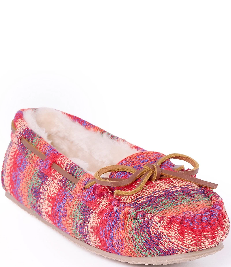 Minnetonka Women's Cally Horizon Faux Fur Lined Moccasin Slippers