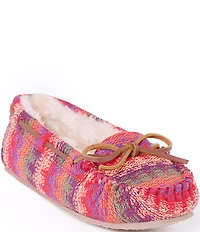 Minnetonka Women's Cally Horizon Faux Fur Lined Moccasin Slippers