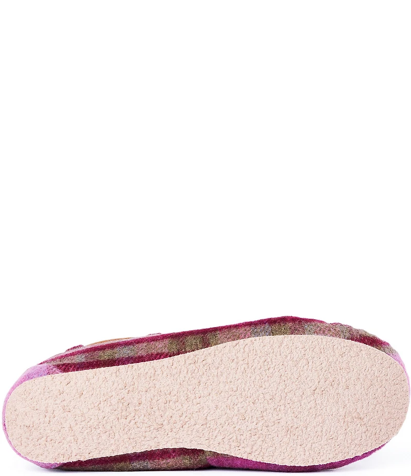Minnetonka Women's Cally Plaid Faux Fur Lined Moccasin Slippers