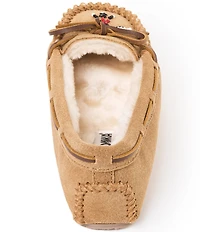 Minnetonka Women's Cally Thunderbird Animikii Suede Moccasin Slippers