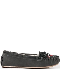 Minnetonka Women's Cally Thunderbird Animikii Suede Moccasin Slippers