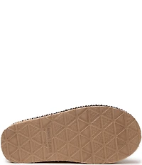 Minnetonka Cerise Striped Pile Lined Slippers