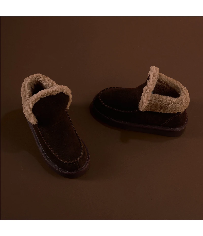 Minnetonka Women's Chandra Suede Berber Lined Platform Booties