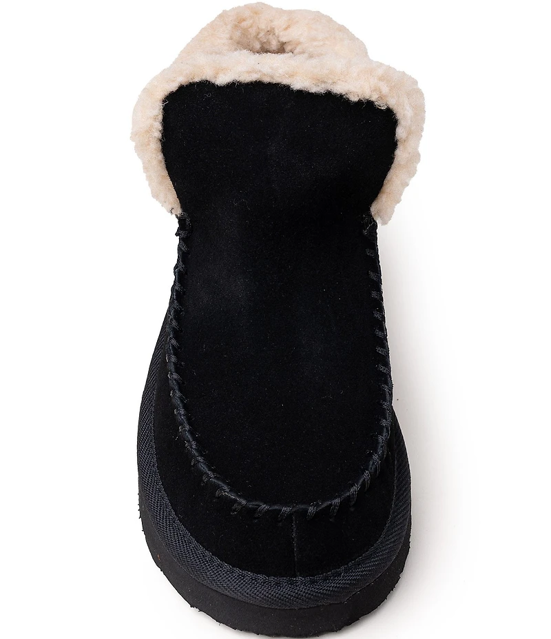 Minnetonka Women's Chandra Suede Berber Lined Platform Booties