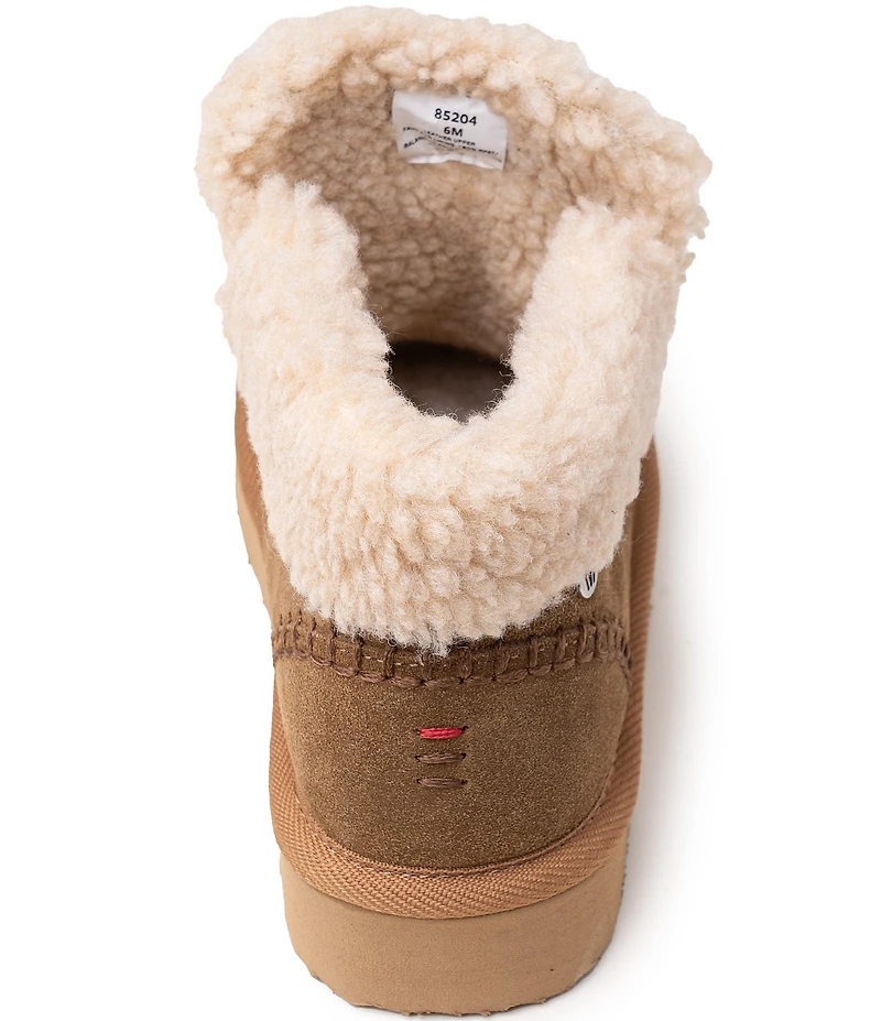 Minnetonka Women's Chandra Suede Berber Lined Platform Booties