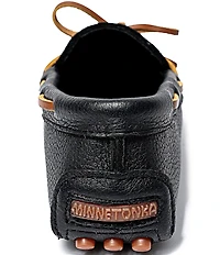 Minnetonka Women's Classic Driver Leather Bow Detail Mocassins