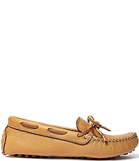 Minnetonka Women's Classic Driver Leather Bow Detail Mocassins