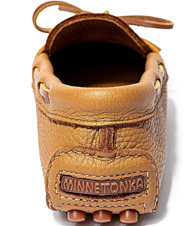 Minnetonka Women's Classic Driver Leather Bow Detail Mocassins