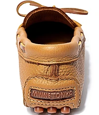 Minnetonka Women's Classic Driver Leather Bow Detail Mocassins