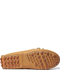 Minnetonka Women's Classic Driver Leather Bow Detail Mocassins