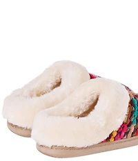 Minnetonka Women's Dina Knit Faux Fur Lined Clog Slippers
