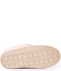 Minnetonka Women's Dina Mix Knit Faux Fur Lined Clog Slippers