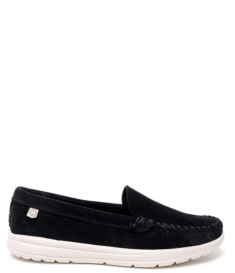 Minnetonka Women's Discover Classic Suede Slip-Ons