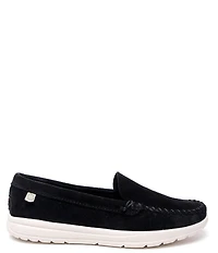 Minnetonka Women's Discover Classic Suede Slip-Ons