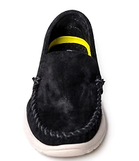 Minnetonka Women's Discover Classic Suede Slip-Ons