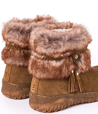 Minnetonka Women's Everett 2 Water Resistant Suede Faux Fur Booties