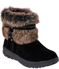 Minnetonka Women's Everett 2 Water Resistant Suede Faux Fur Booties