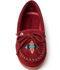 Minnetonka Women's Nizhoni Suede Beaded Kilty Moccasins