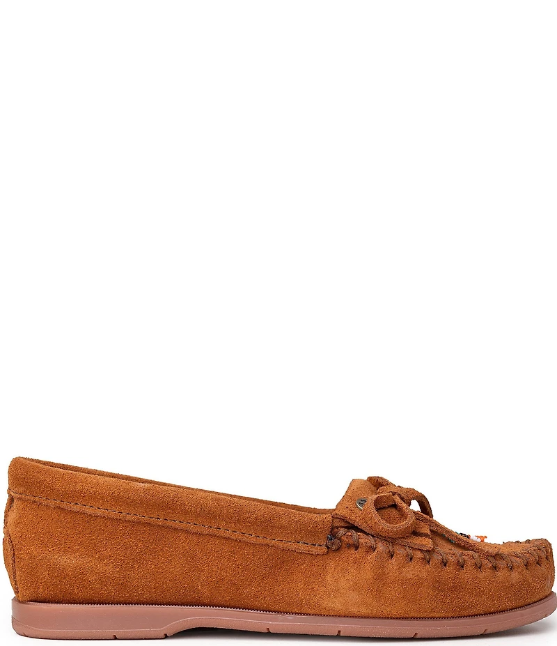 Minnetonka Women's Nizhoni Suede Beaded Kilty Moccasins