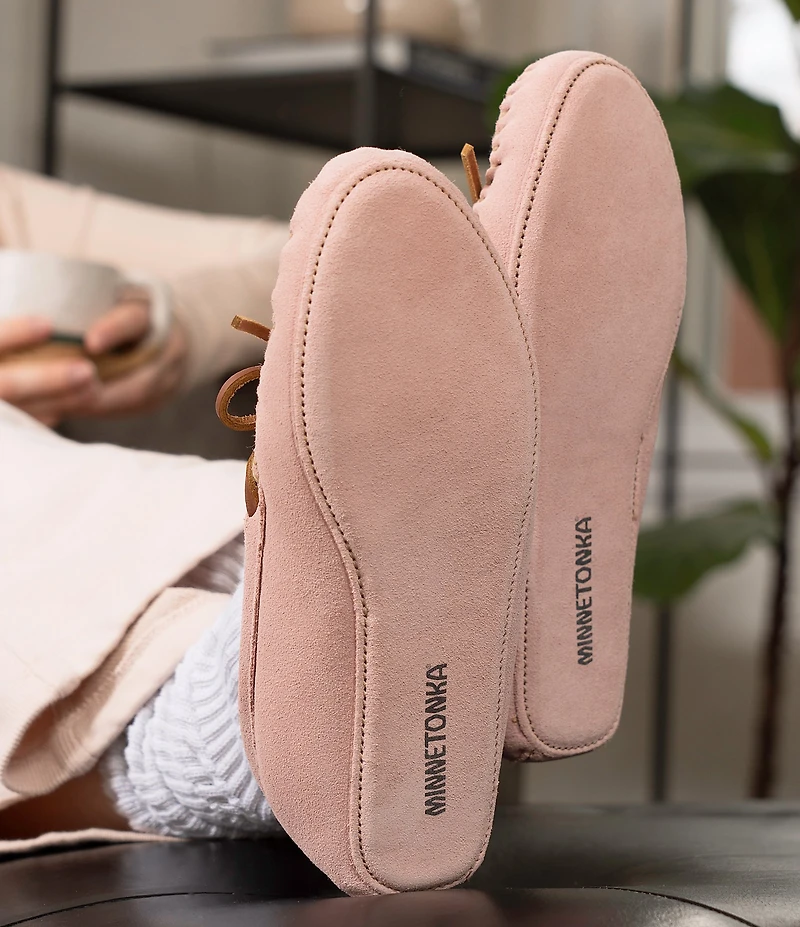 Minnetonka Women's Pile Lined Soft Sole Indoor Moccasin Slippers