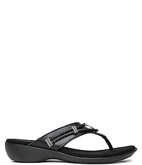 Minnetonka Silverthorne 360 Comfort Leather Ornamented Thong Sandals