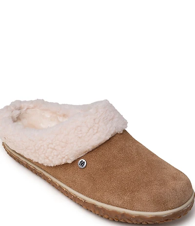 Minnetonka Women's Spruce Suede Berber Lined Indoor/Outdoor Mule Slippers