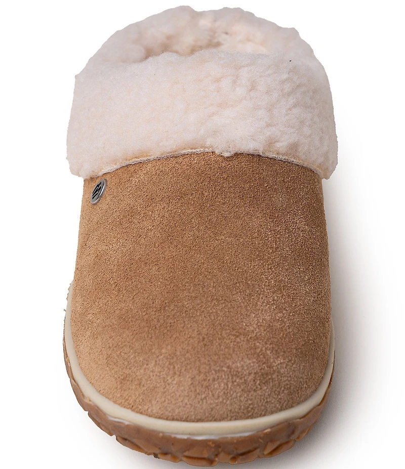 Minnetonka Women's Spruce Suede Berber Lined Indoor/Outdoor Mule Slippers