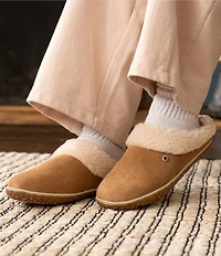 Minnetonka Women's Spruce Suede Berber Lined Indoor/Outdoor Mule Slippers