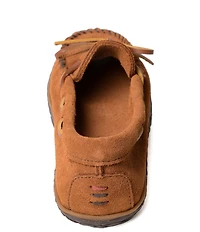 Minnetonka Women's Tie Tread Water Resistant Bow Detail Suede Moccasins