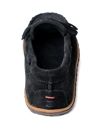 Minnetonka Women's Tie Tread Water Resistant Bow Detail Suede Moccasins