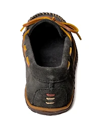 Minnetonka Women's Tie Tread Water Resistant Bow Detail Suede Moccasins