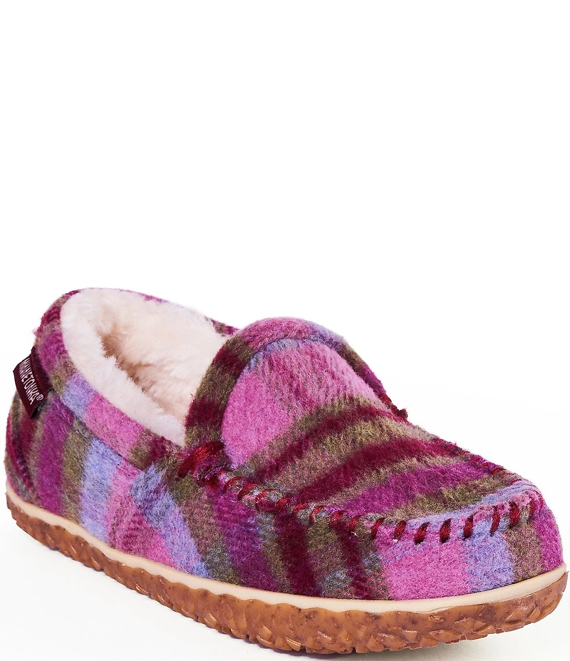 Minnetonka Women's Tempe Plaid Moccasin Slippers