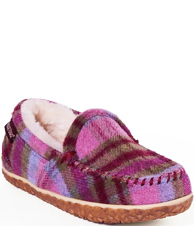 Minnetonka Women's Tempe Plaid Moccasin Slippers